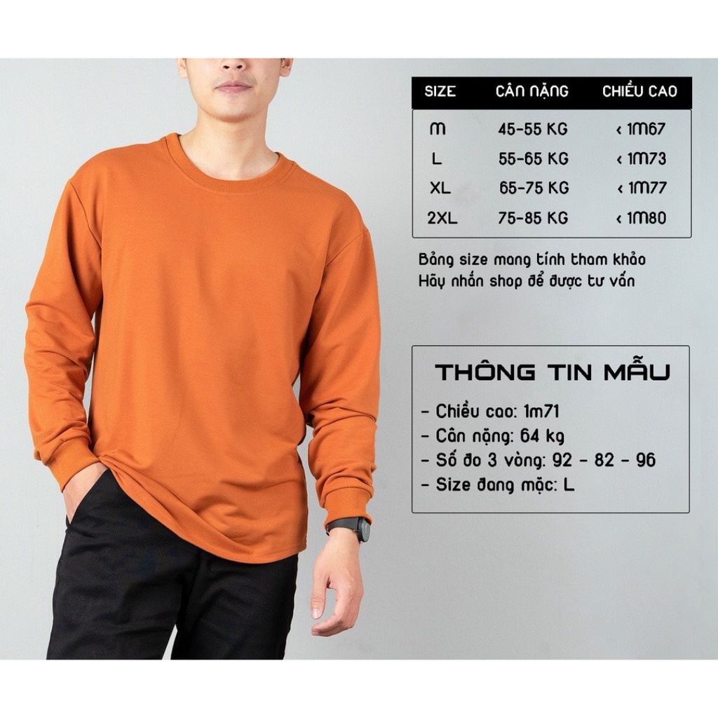 Áo dài tay nam D&Q MEN STORE Basic Sweater vạt bầu Layer Sweater 5 màu trơn | BigBuy360 - bigbuy360.vn