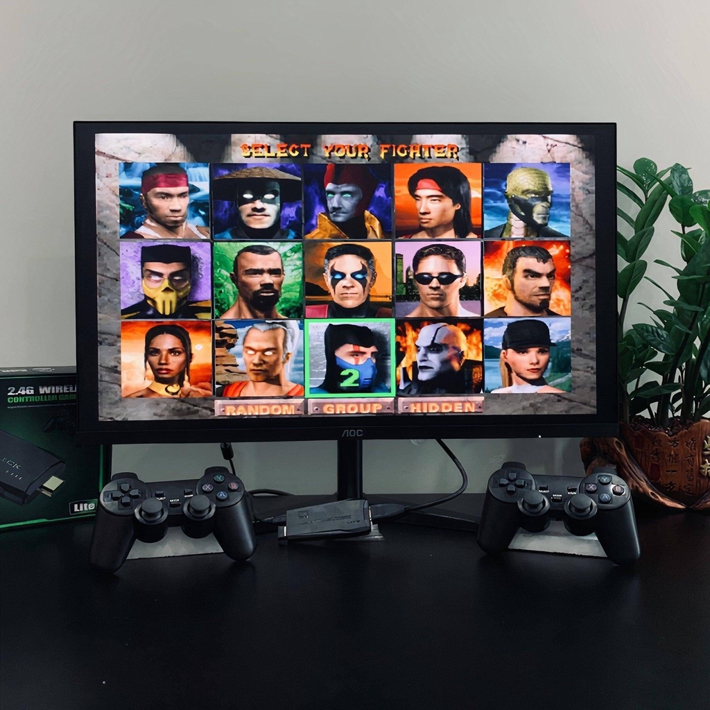 Máy Chơi Game Cầm Tay 4 Nút Không Dây-Máy Chơi Game Cầm Tay Cổng HDMI 4K, Có Sẵn 10000 Game và 3500 Game,Hỗ Trợ Tải Game