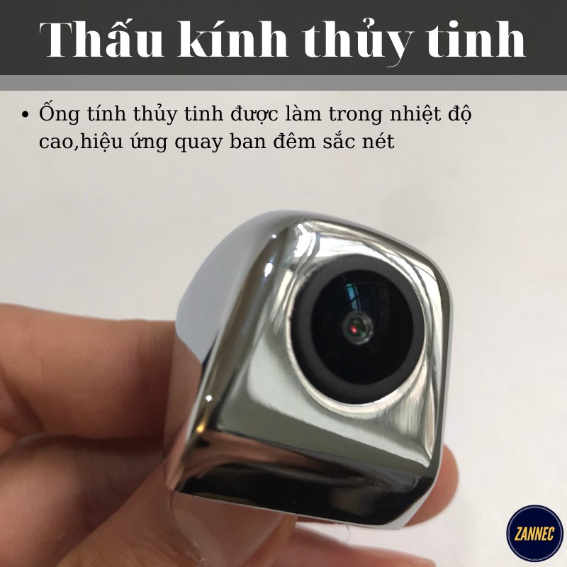 Camera lùi AHD mạ chrome thế hệ mới, thấu kính thủy tinh trong suốt, hình ảnh sắc nét,camera lùi quay đêm sắc nét,ZANNEC