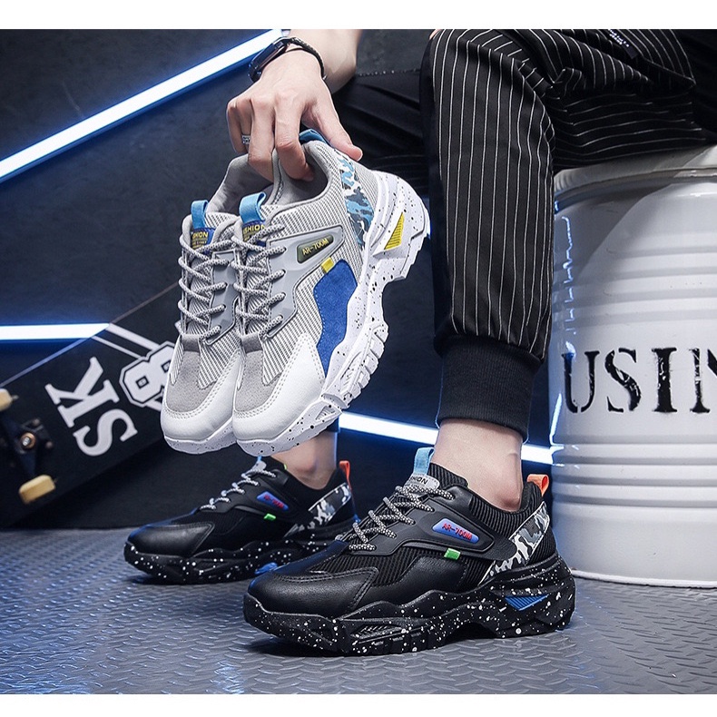 Giày Nam Sneaker Đế Độn 6cm Thời Trang ARR700M Phối Màu Cực Đẹp