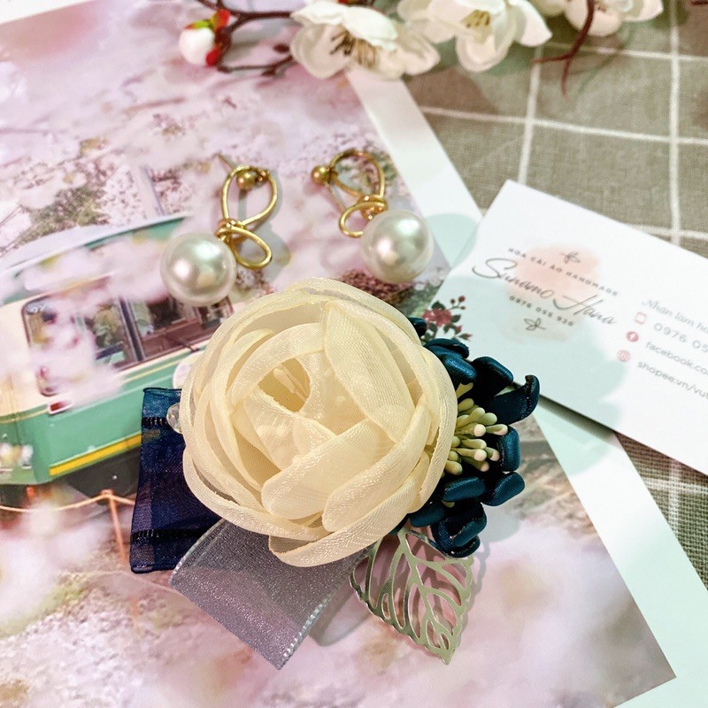 Hoa cài áo handmade cao cấp
