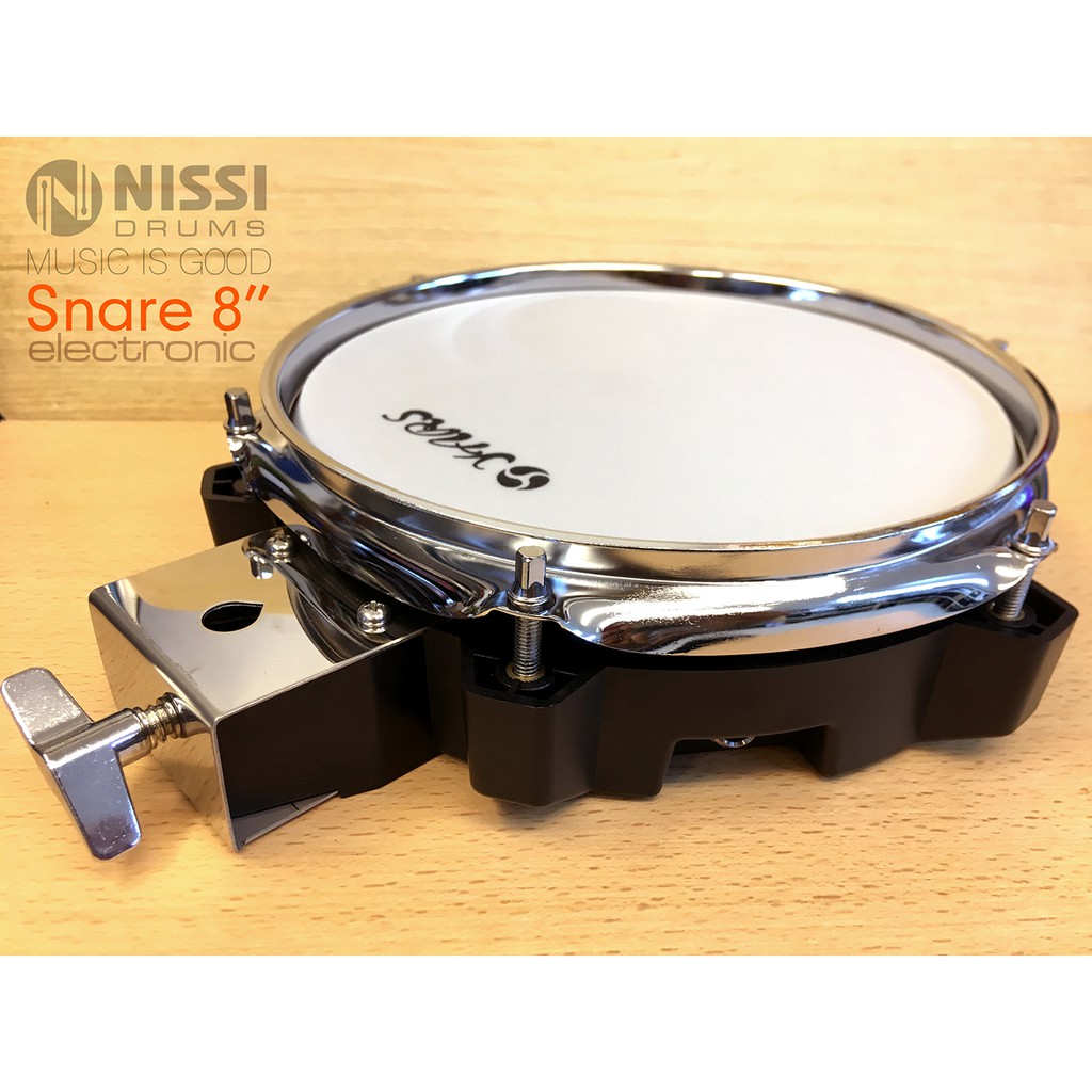 Snare - Tom điên tử 8". Mặt lưới trắng 2 lớp