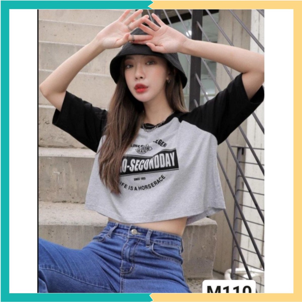 Áo thun nữ croptop form rộng chất mát . Mã: M110 | BigBuy360 - bigbuy360.vn