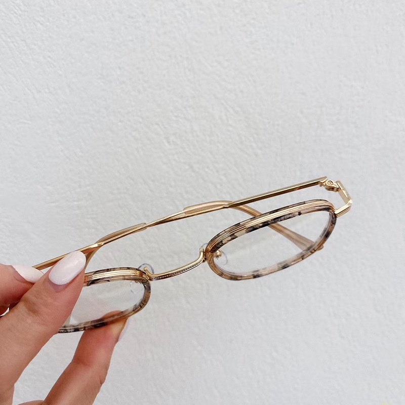 Mắt Kính Gọng Kim Loại Tròn Chống Bức Xạ Máy Tính Phong Cách Hàn Quốc Cho Nam Và Nữ