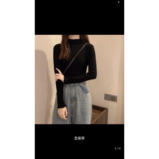 Áo Len Tăm Cổ Lọ 3 Phân