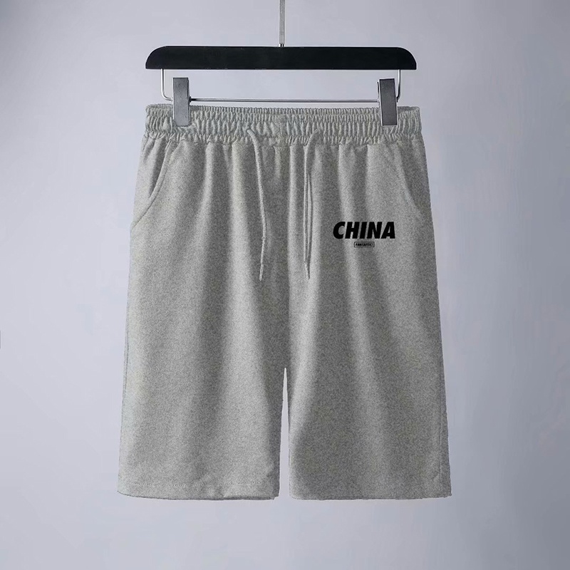 Quần Short Thể Thao Ống Rộng Màu Đen In Họa Tiết Phong Cách Hàn Quốc Thời Trang Mùa Hè Cho Nam