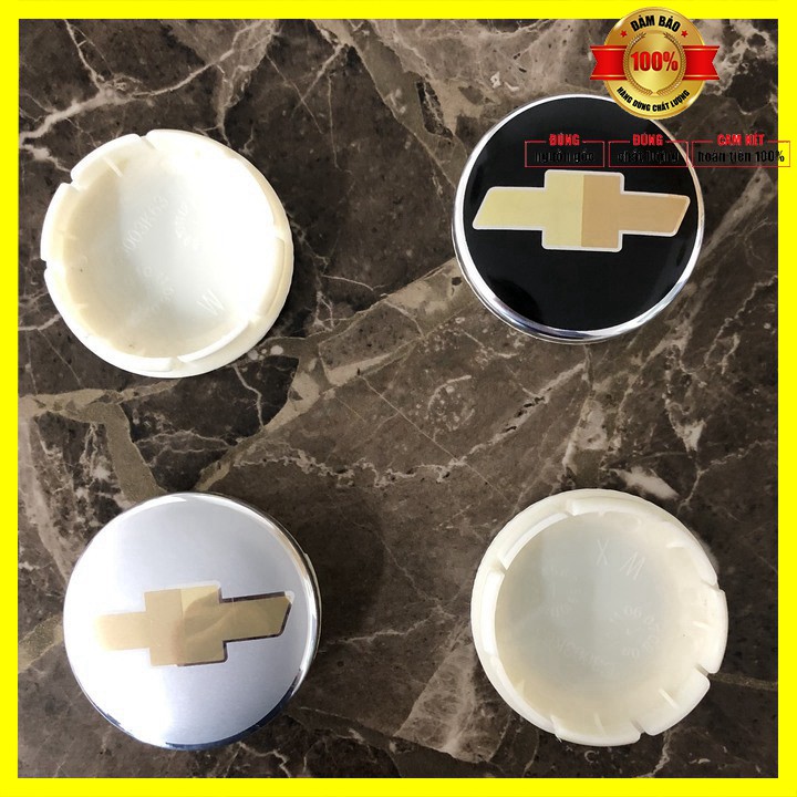 01 chiếc Logo chụp mâm bánh xe ô tô Chevrolet có đường kính lỗ lắp 63mm CRZ63