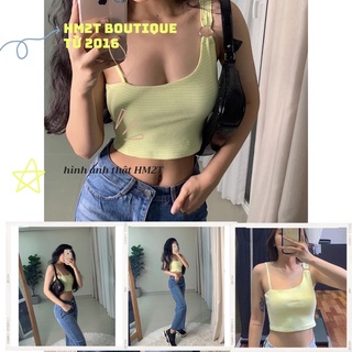 𝐀̉𝐧𝐡 𝐭𝐡𝐚̣̂𝐭 𝟏𝟎𝟎% -áo croptop lệch vai khoen 3cm sọc xanh neon yn