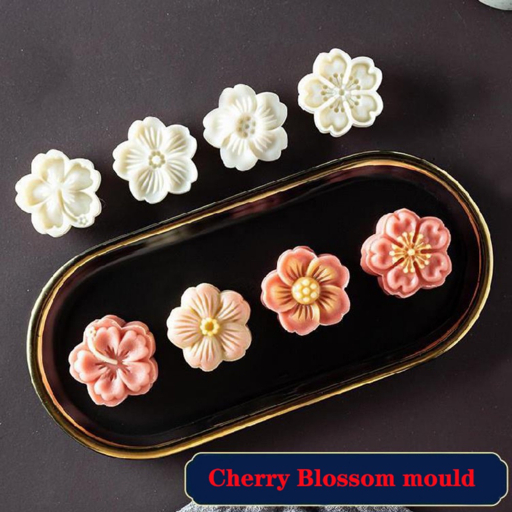Bộ 4 Khuôn Làm Bánh Trung Thu 63g