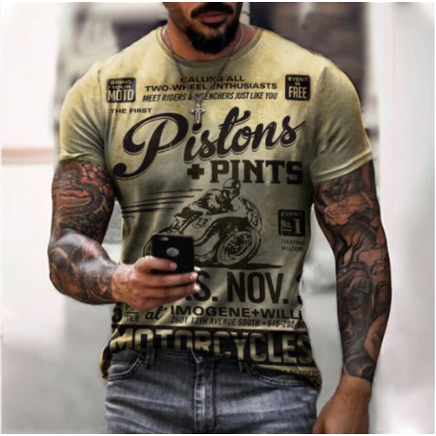 Áo thun nam cổ tròn ngắn tay Size lớn S-6XL