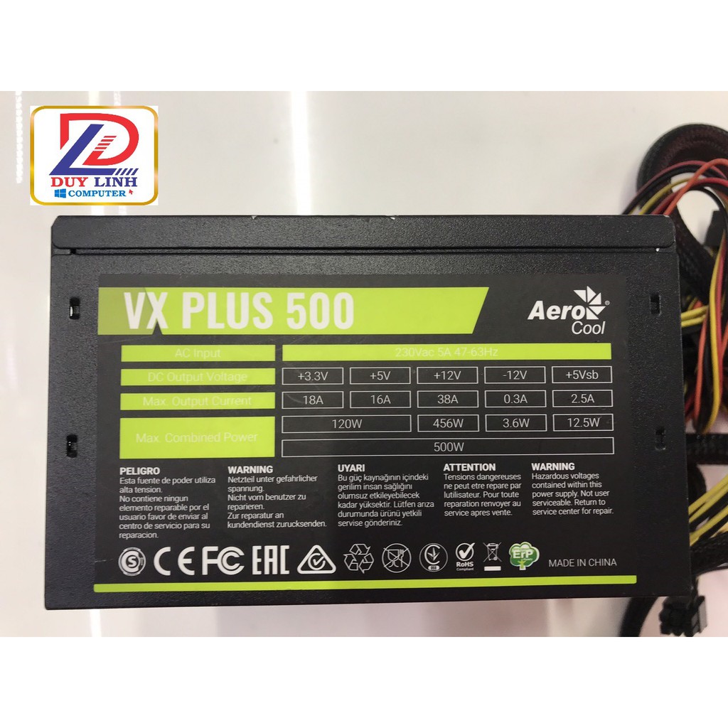 Nguồn công sức thực 500W,550W,600W ANDYSON và các loại dây dài CÓ 6 Pin 8 Pin cho vga VGA tặng kèm dây nguồn