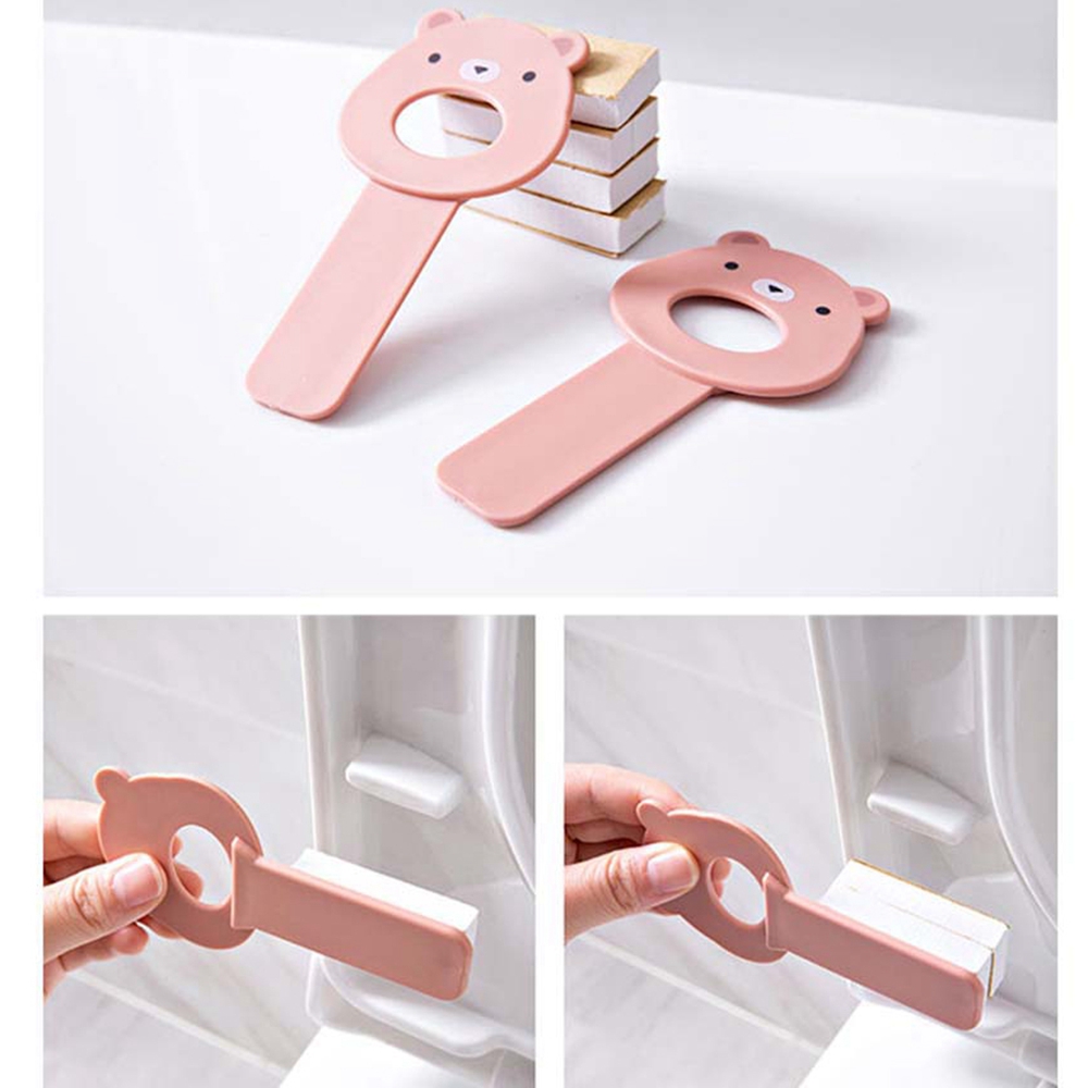 Cặp dụng cụ nâng nắp bồn vệ sinh với thiết kế hình hoạt hình đáng yêu