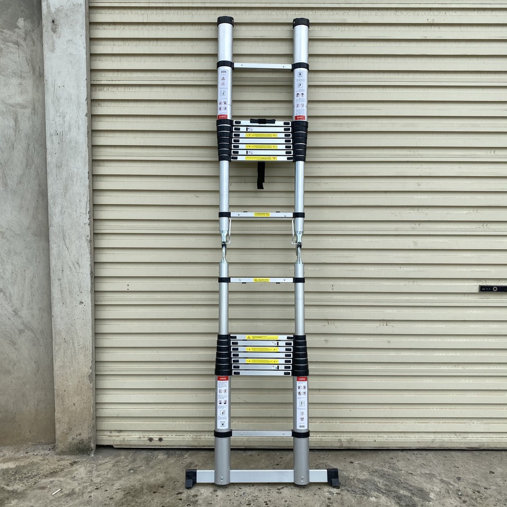 Thang nhôm rút đôi chữ A 3m8 - 4m4 - 5m - 5m6