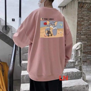 [Sói Xám] [Free ship 50k] ❤️❤️❤️- Áo nỉ bo mèo chuột đuổi nhau LN11 -Vải xịn