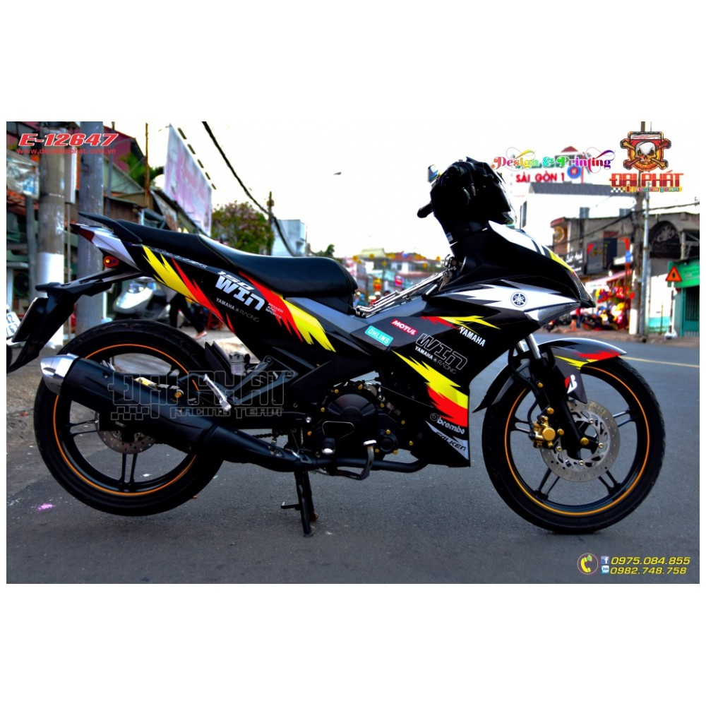 Tem Xe Exciter 150 Đỏ Đen Vàng