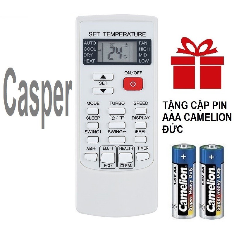 Remote máy lạnh CASPER YKR-H/102E - Điều khiển điều hòa CASPER