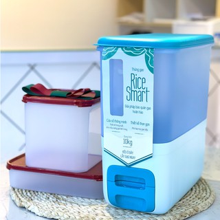 Tupperware🧡 FREESHIP🧡 Thùng gạo thông minh Tupperware 10kg