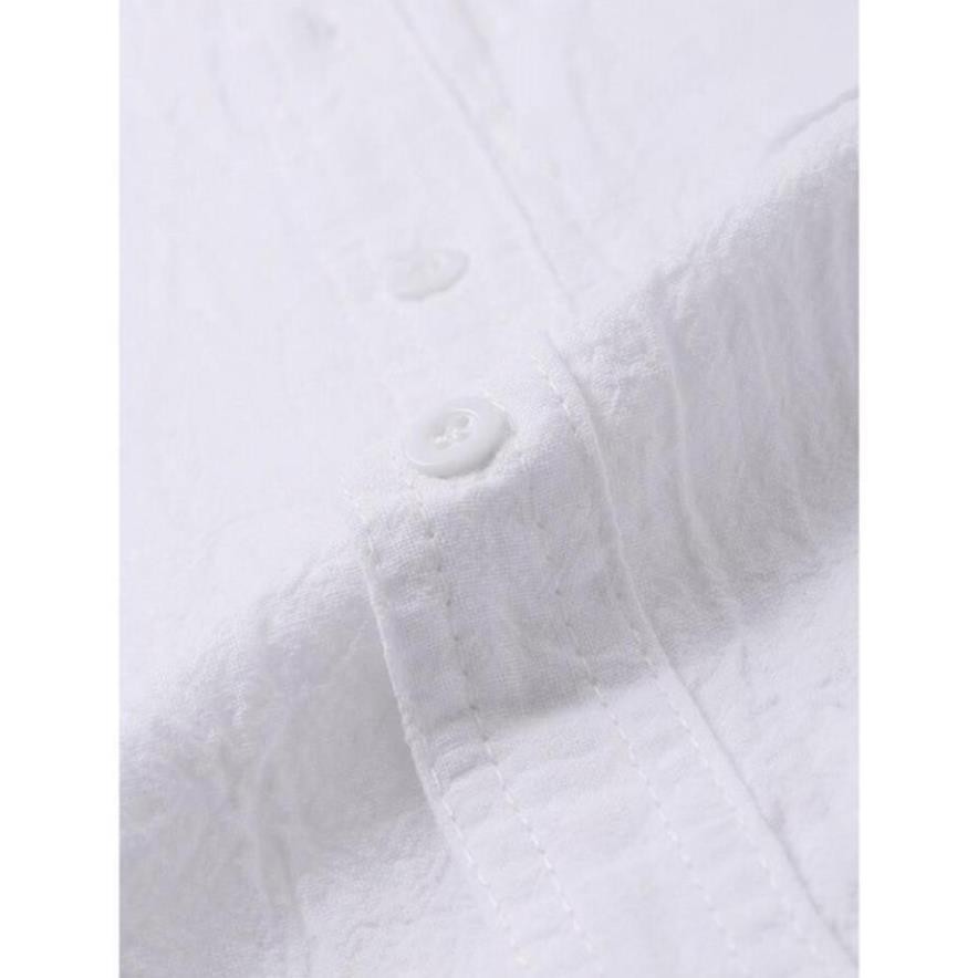 (NT) Áo Sơ Mi Nam Đũi Nhật Cổ Trụ (0) | BigBuy360 - bigbuy360.vn