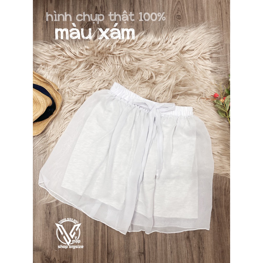 Quần đùi voan bigsize nhiều màu
