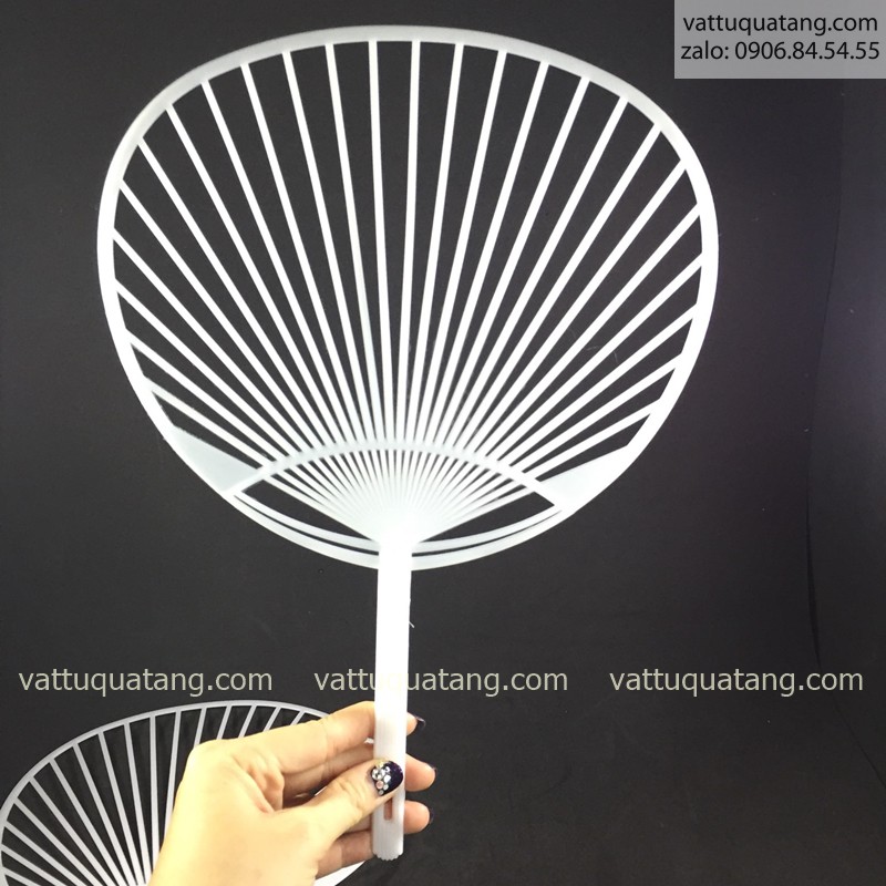Combo 100 cái Phôi nan quạt nhựa, quạt quảng cáo size lớn và nhỏ