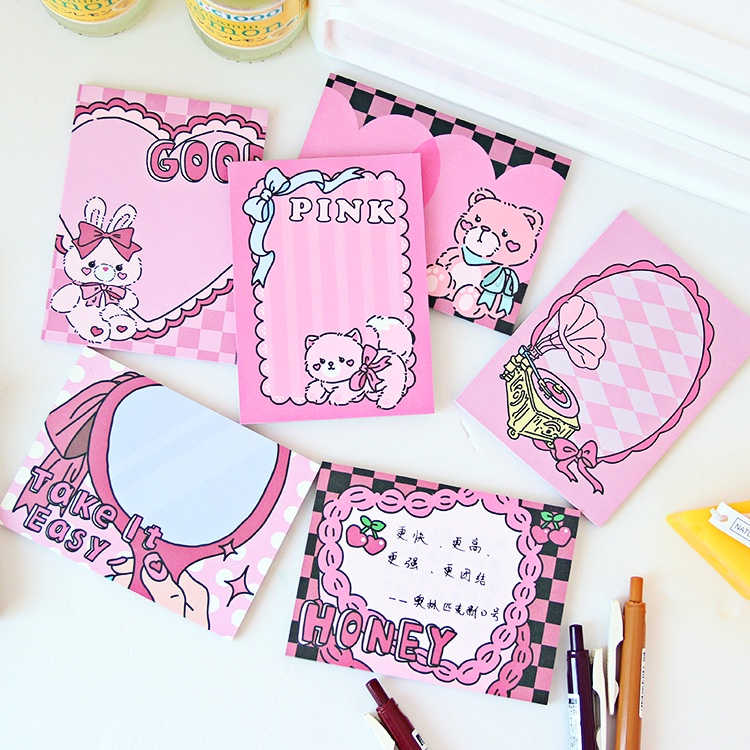 Set 50 Tờ Giấy Ghi Chú Lên Kế Hoạch Phong Cách Lolita Đáng Yêu