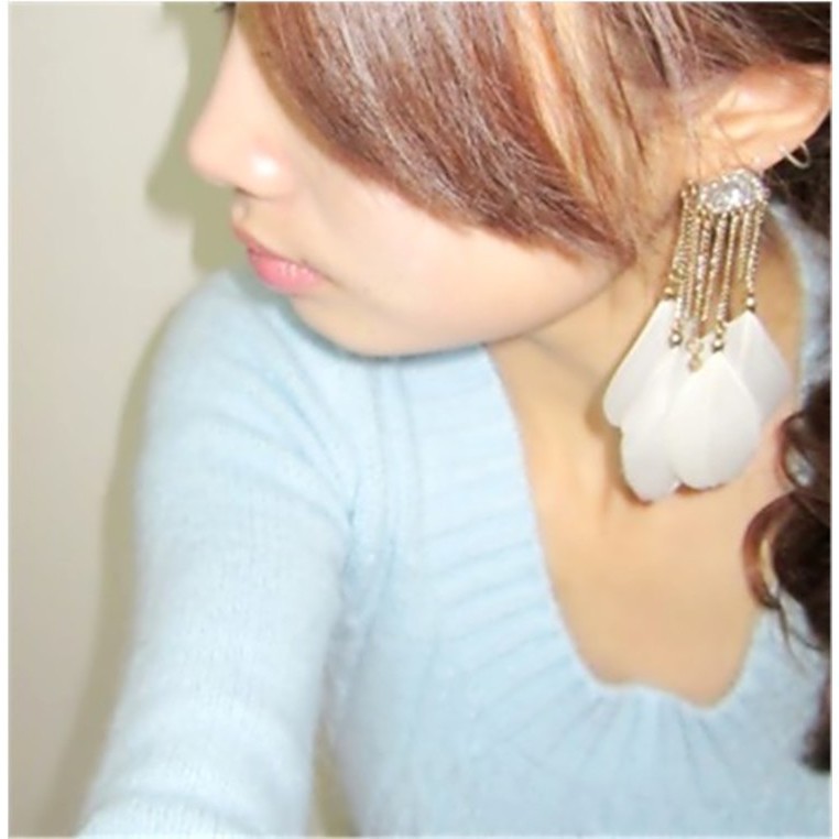 [ Freeship 50k ] ⚡Bông Tai Vintage lông Vũ Tua Rua⚡