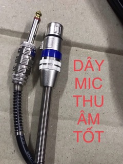 Dây mic thu âm chân 6.5mm.