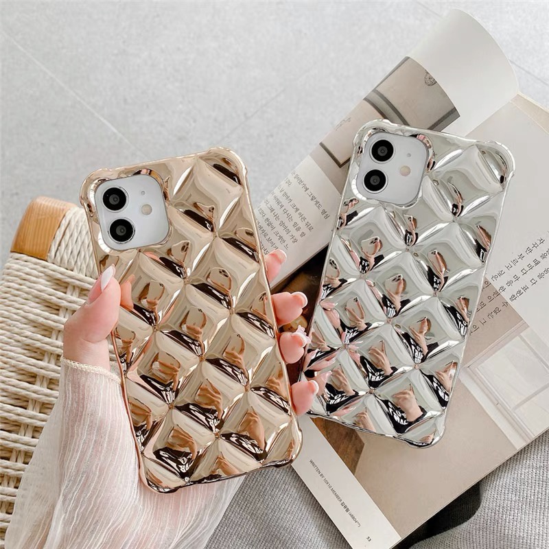 Ốp Điện Thoại Tpu Mềm Họa Tiết Hình Thoi Có Mùi Thơm Cho Iphone  13 preo max 12 Pro Max 11 Pro Max Xs Max Xr X 7 8 Plus 7 Plus