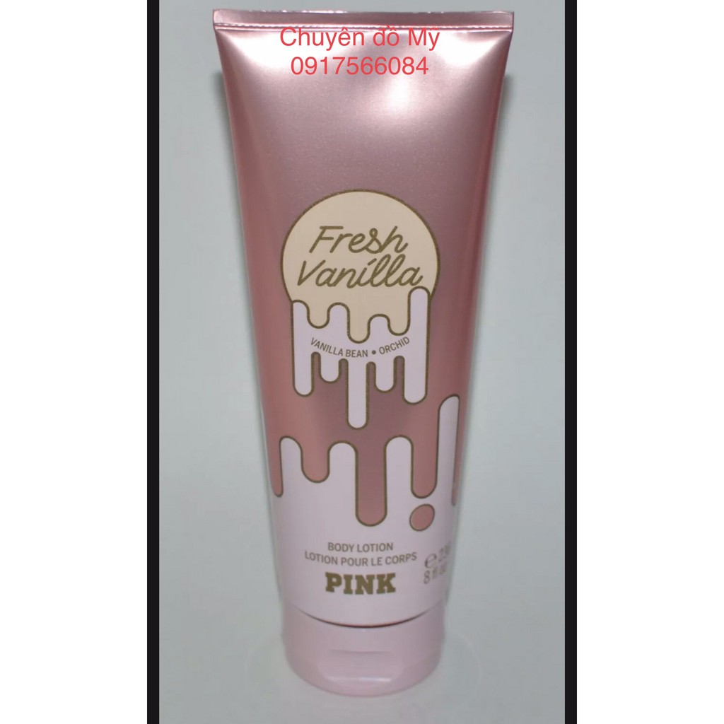 Dưỡng thể nước hoa Victoria Secret Fresh Vanilla Pink Lotion 236 ml của Mỹ