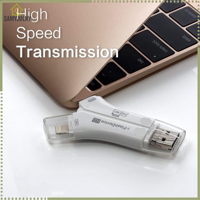 Đầu Đọc Thẻ Nhớ SD / USB Type-c / USB 4 Trong 1 Cho iPhone iPad Mac &amp; Android