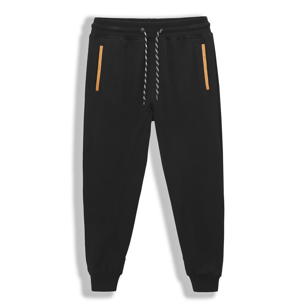 Quần Jogger Nam Numbi Đen Viền Vàng, Chất Vải Thun Vit Co Giãn Dày Dặn, JG001657, SOMEHOW