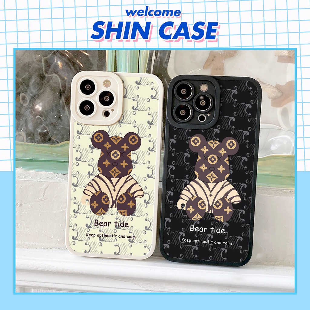 Ốp lưng iphone Bear Tide cạnh vuông 6/6plus/6s/6splus/7/7plus/8/8plus/x/xs/11/12/13/14/pro/max/promax/plus/shin/case