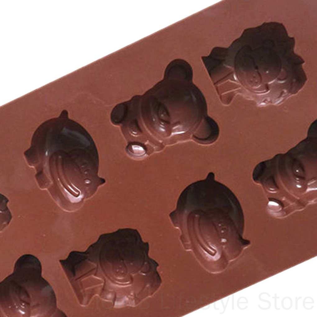 Khuôn Silicon 8 Ngăn Làm Bánh Đa Năng Tạo Hình Động Vật 3d