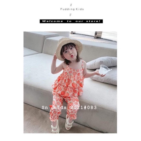 set hai dây hoạ tiết trái cà chua siêu đáng yêu cho bé gái
