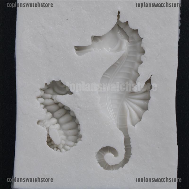 Khuôn Silicone Tạo Hình Cá Ngựa Trang Trí Bánh