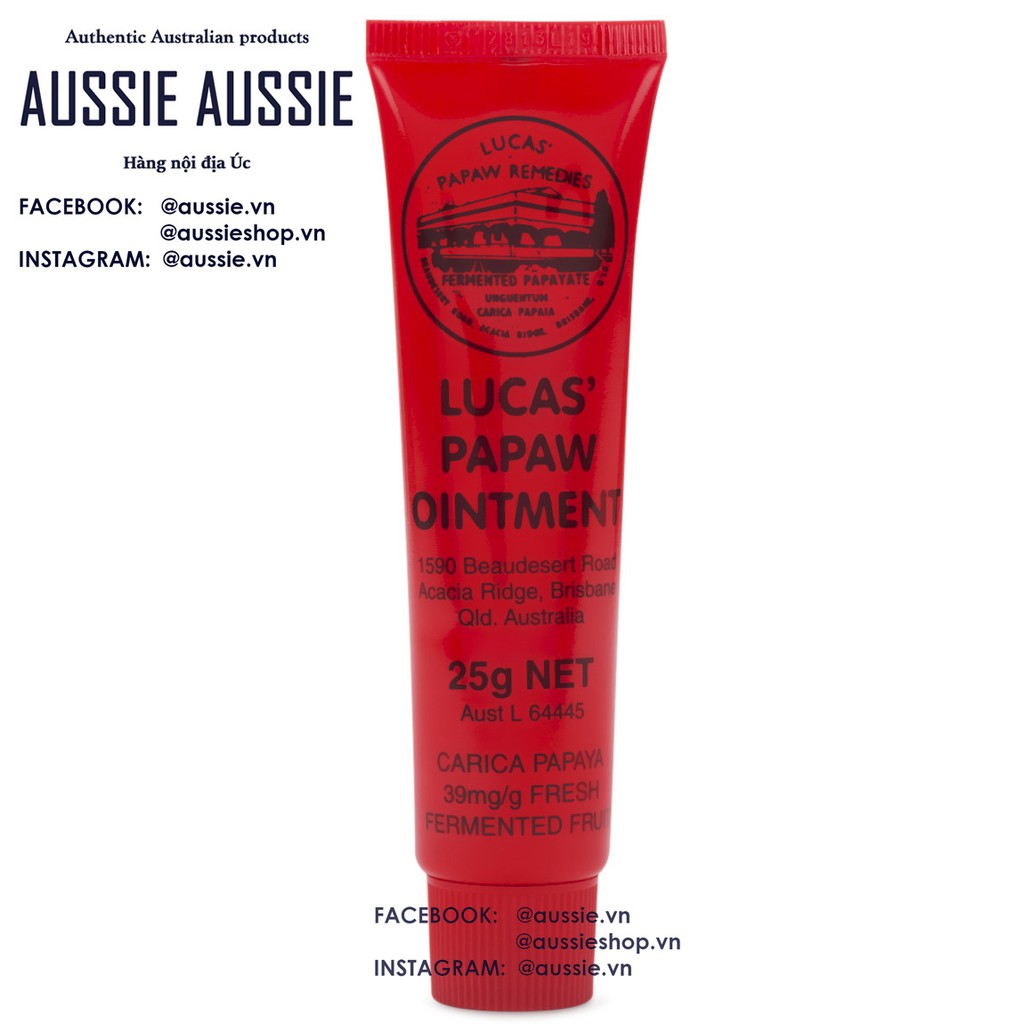 Kem đu đủ đa năng Úc Lucas Papaw Ointment 15g 25g 75g aussie.vn