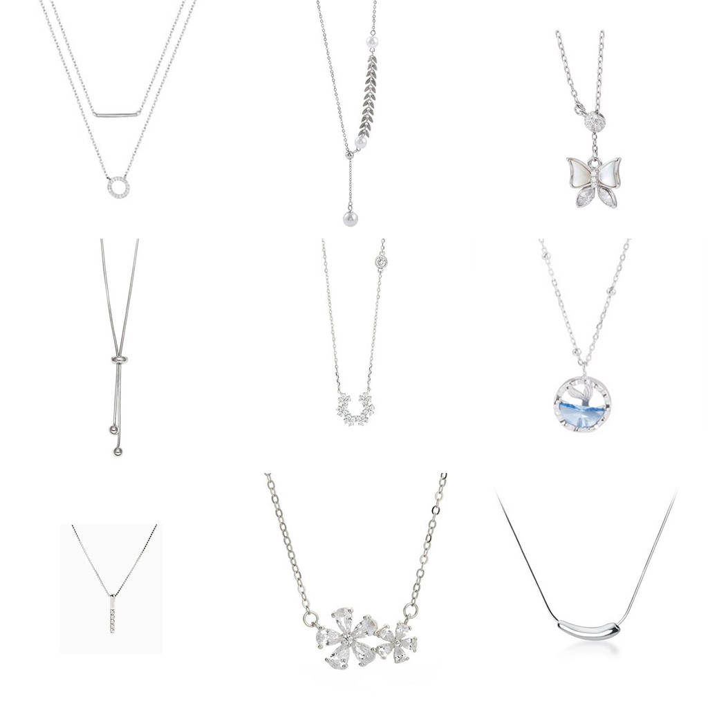 LUX vòng cổ Bạc 925 Kiểu Dáng Đơn Giản Phong Cách Hàn Quốc