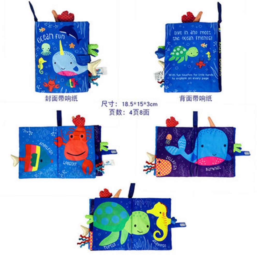 Sách vải cho bé 0-36m hình động vật có âm thanh vui nhộn cho bé