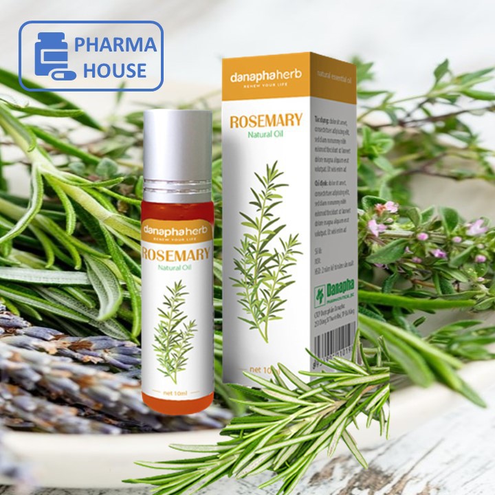 DẦU BI LĂN THẢO MỘC ROSEMARY (Hương thảo ấm nồng) DANAPHA HERB - DẦU XOA THẾ HỆ MỚI - Chai 10mL