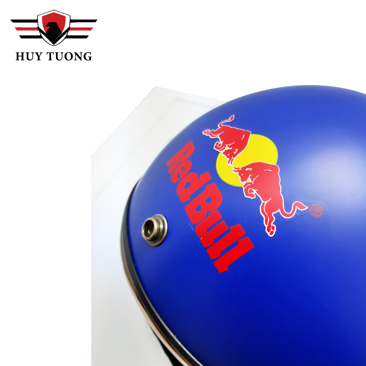 Nón bảo hiểm 3/4 Red Bull thể thao tặng kèm mũi gió gắn nón cao cấp - Huy Tưởng