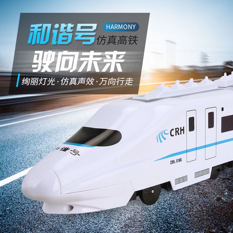 Con tàu siêu tốc có nhạc và đèn led , tự tránh vật cản từ xa