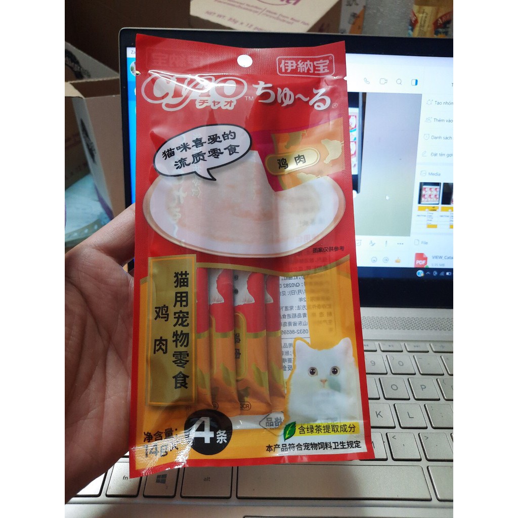 Súp thưởng cho mèo ciao churu (1 gói 4 thanh)