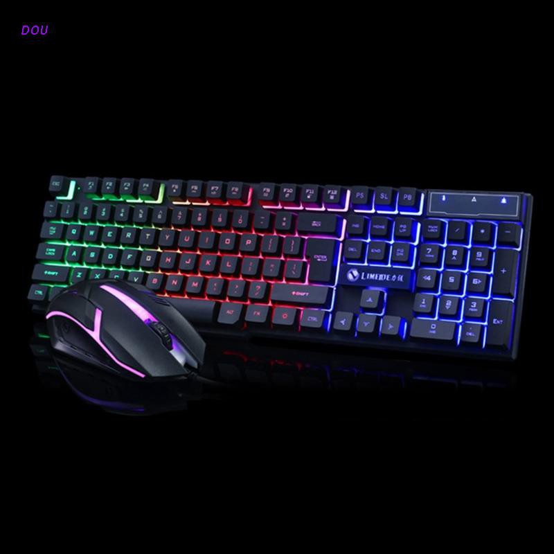 Bộ Bàn Phím + Chuột Gaming Dou Gtx300 104 Phím Có Đèn Nền Rgb