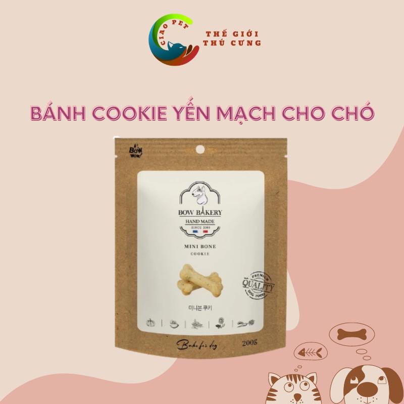 [200g] BÁNH COOKIE YẾN MẠCH CHO CHÓ