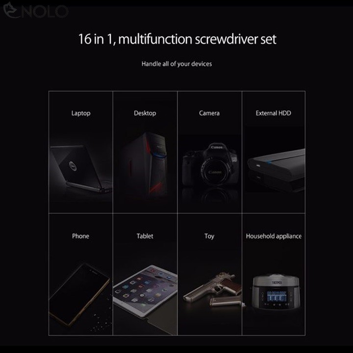 Bộ Tua Vít Đa Năng 16 in 1 Chuyên Sửa Điện Thoại, Iphone, Thiết Bị Điện Tử