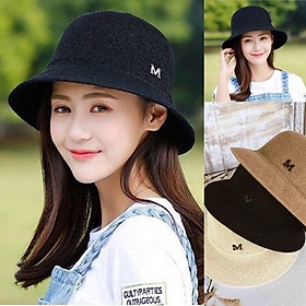 Mũ Nón Cói Vành Tròn Vintage Dành Cho Nữ Chữ M Kiểu Dáng Hàn Quốc Thích Hợp Đi Biển Du Lịch