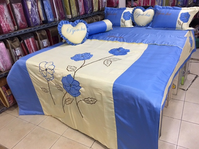 Bộ chăn ga cotton satin hàn quốc!!