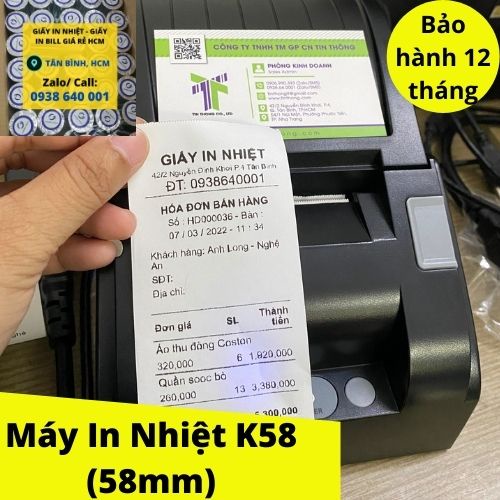 Máy in hóa đơn Gprinter GP-5890XIII - K58mm [In Từ Máy Tính]
