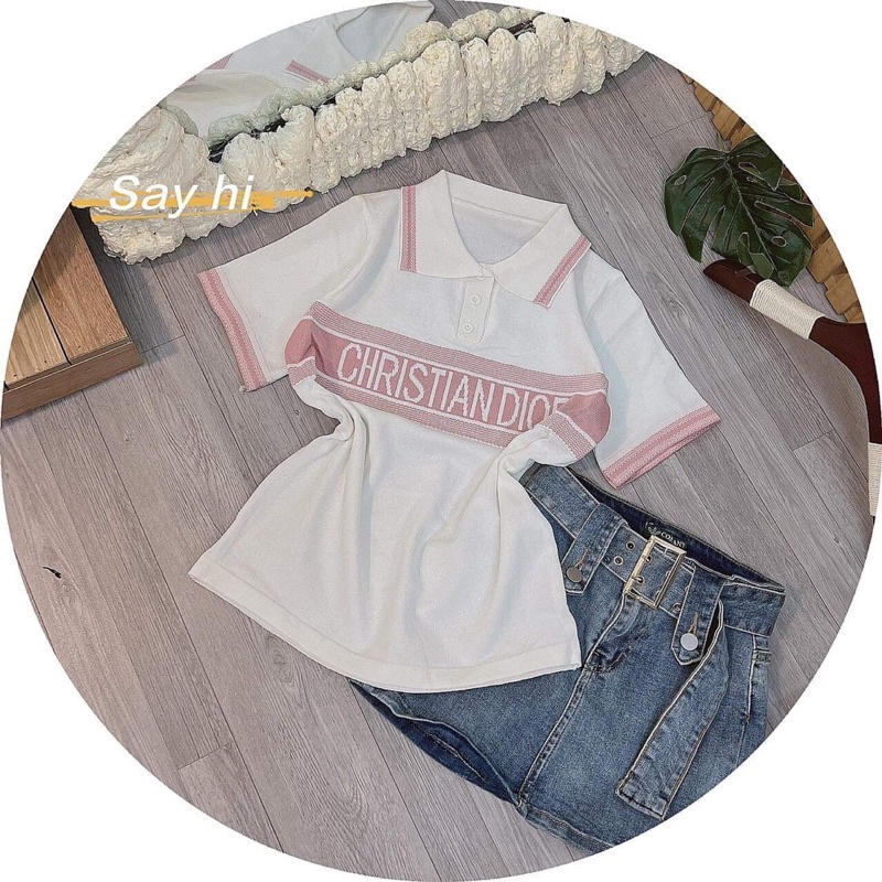 Áo len tay ngắn CD