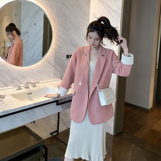 Áo blazer xuân thu oversize Hàn Quốc ⚡ HÀNG CÓ SẴN ⚡ Áo vest nữ vấn tay, dáng rộng